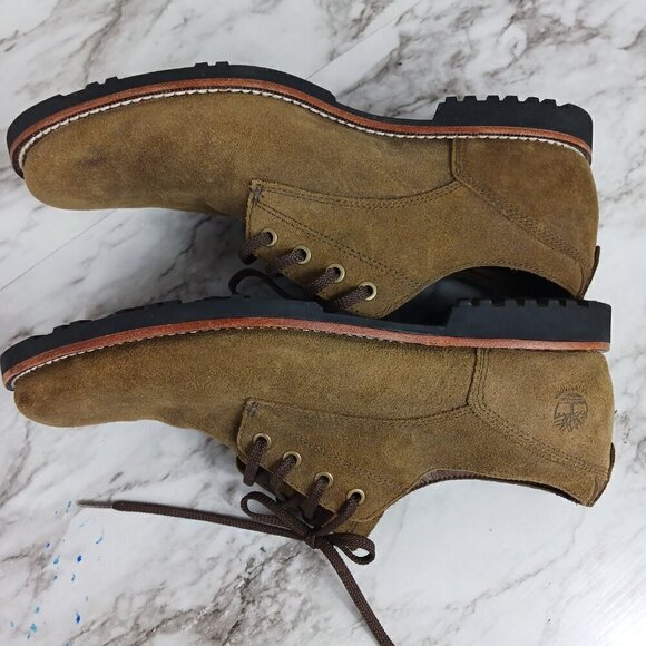 TIMBERLAND Men\'s Kendrick olive nubuck Suede Plain Toe Oxfords size 8 leather main image 12